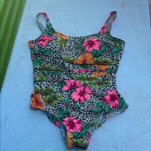 Tropical Floral Women's One Piece Swimsuit